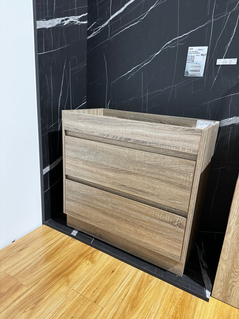Display for Sale | Leo Timber Look Free Standing Vanity 900mm - Hera Bathware