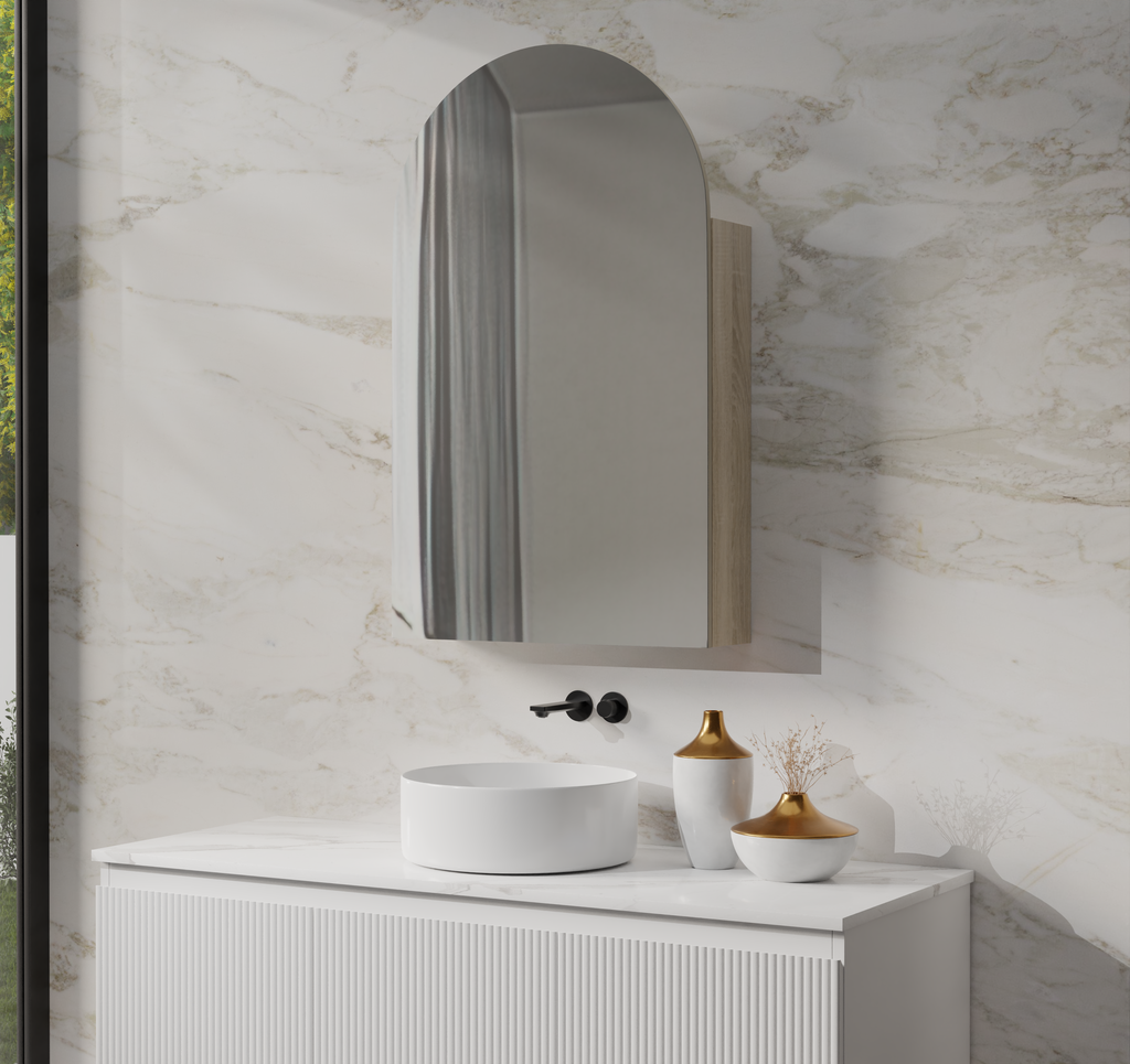 Arch Shape Shaving Cabinet - Hera Bathware