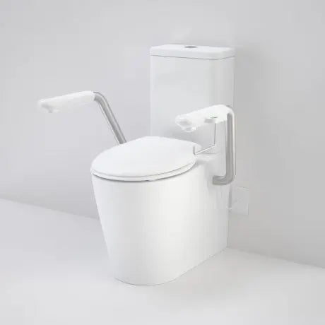 Caroma Care 660 Cleanflushed® WFCC Easy Height suite with Nurse Call Armrests and DF Seat 2348.00 at Hera Bathware