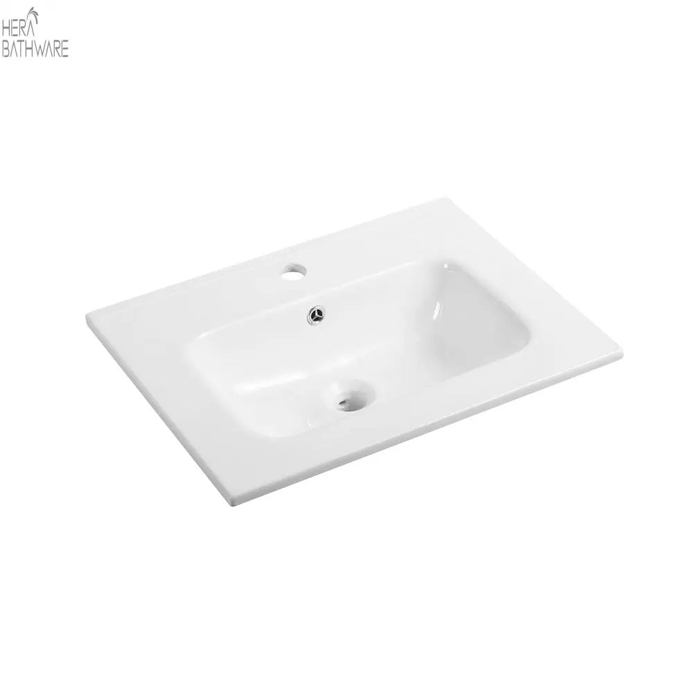 Hera Bathware Ceramic Top with Undermount Sink 600mm - soft square | Hera Bathware