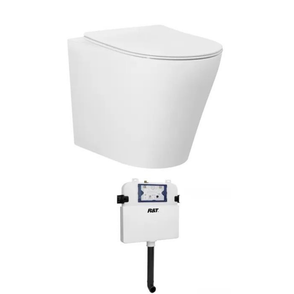 Alzano Gloss White in wall Toilet with R&T Cistern - Hera Bathware