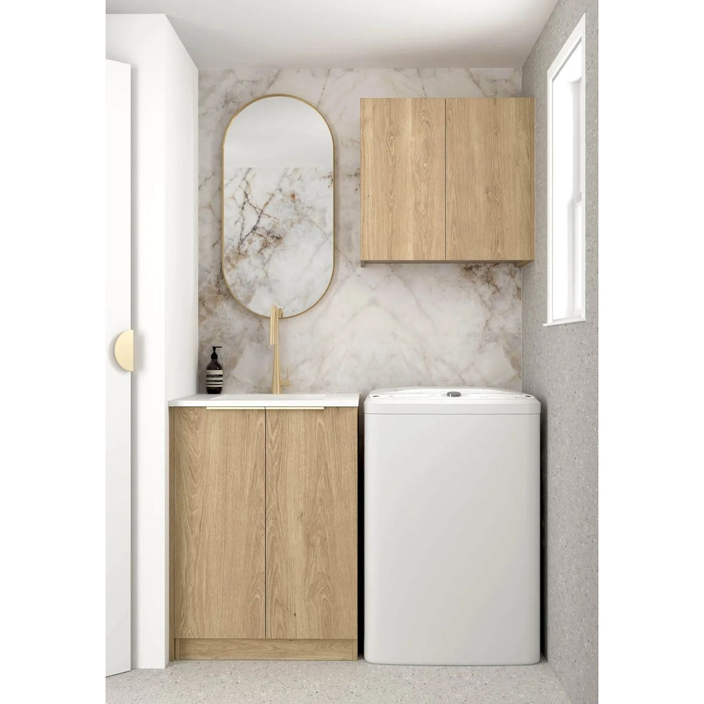 Byron Natural Oak Laundry Cabinet - Hera Bathware