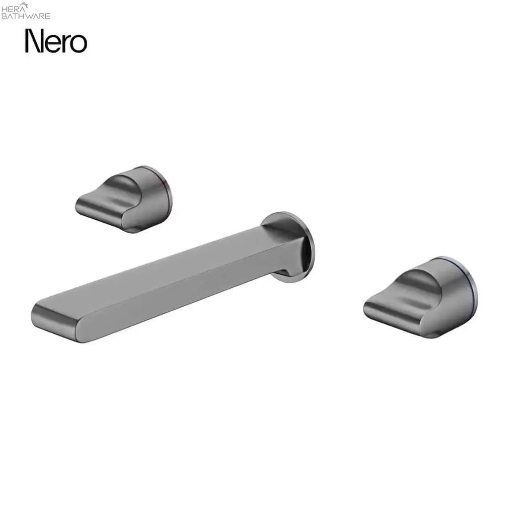 Nero PEARL Wall Basin Mixer - Gun Metal 400.95 at Hera Bathware