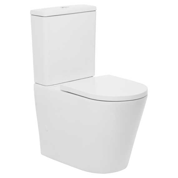 Johnson Suisse Venezia Closed Coupled Back To Wall Rimless Comfort Toilet Suite With Seat 675.40 at Hera Bathware