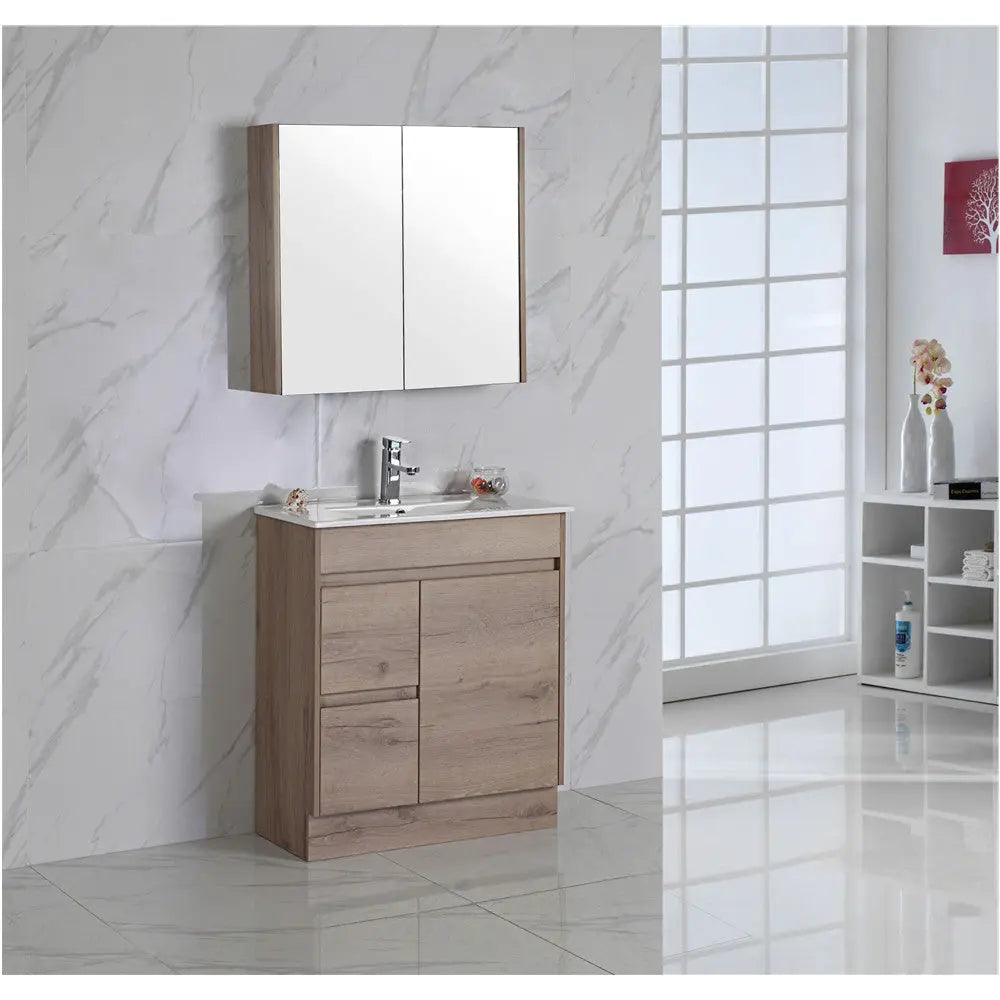 Display for Sales | York Gloss White Free Standing 360mm depth vanity 750mm - Hera Bathware