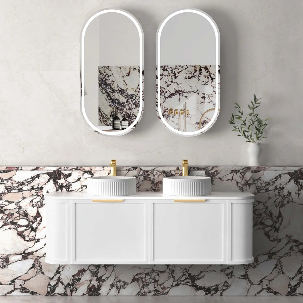 Pre-Order Only |  ETA end of May | HAMPSHIRE 1500mm Satin White Wall Hung Vanity - Hera Bathware