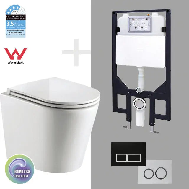 Best Bm T053E Wall Hung Rimless Pan with RT Cistern  at Hera Bathware