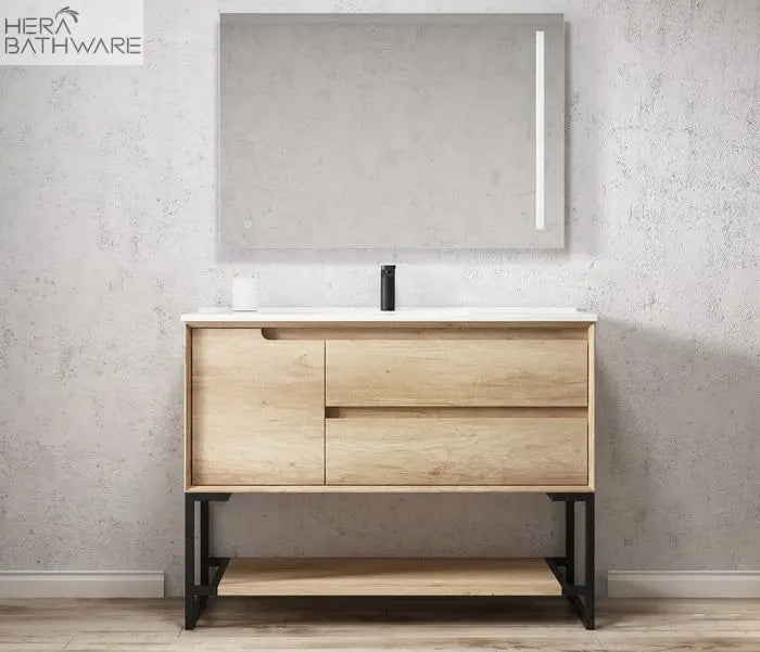 Vanity with Leg & Shelf | Hera Bathware