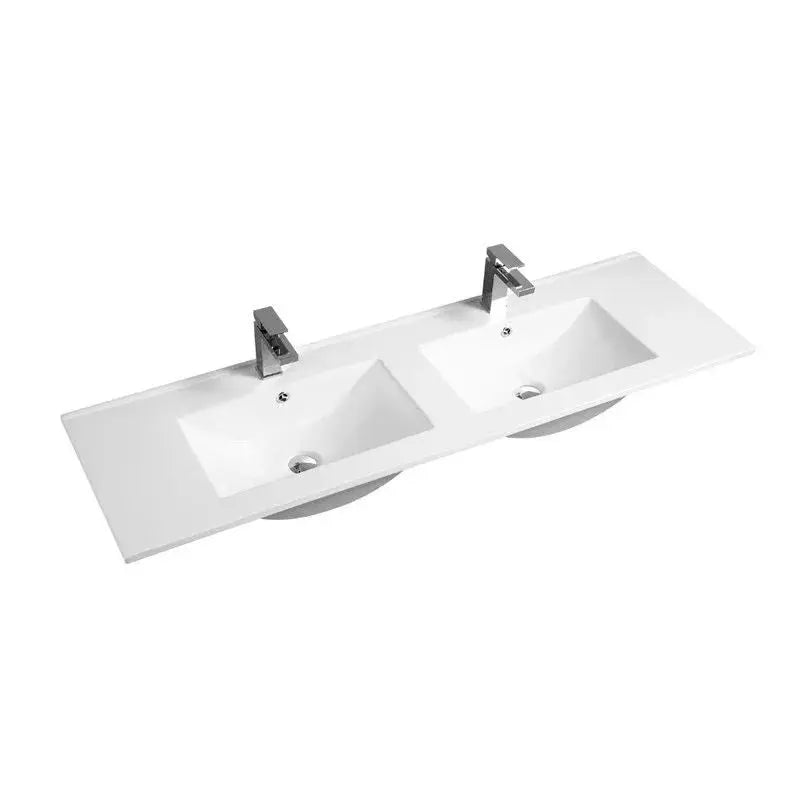 1500mm Double Crystal Ceramic Basin - Top - Hera Bathware