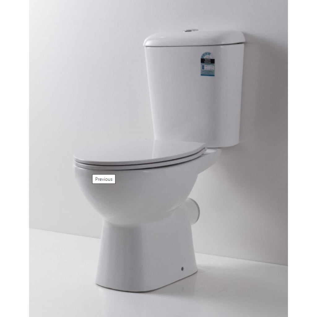 Cob & Pen Vogue Casey Rimless Nano Close Coupled Toilet Suite - P Trap | Hera Bathware