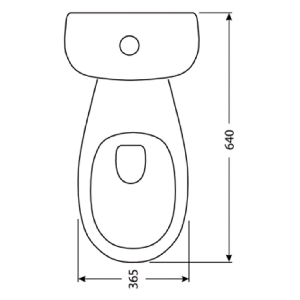 Cob & Pen Vogue Casey Rimless Nano Close Coupled Toilet Suite - P Trap | Hera Bathware