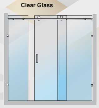 1950 - 2500mm Three Panel Sliding Shower Screen with Brushed Nickel Hardware - Hera Bathware1950 - 2050mm