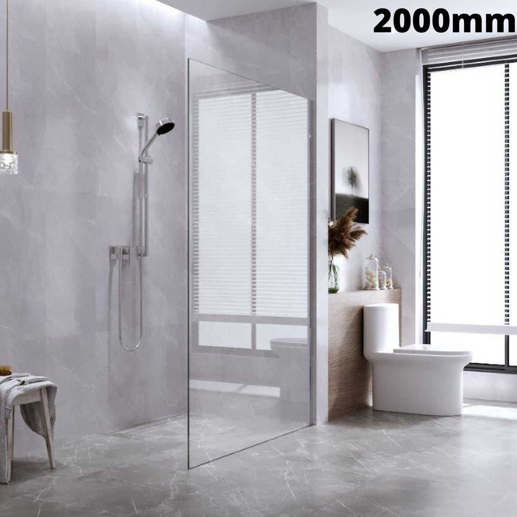 Hera Bathware 2000mm Fully Frameless Walk in Shower Screen 211.50 at Hera Bathware