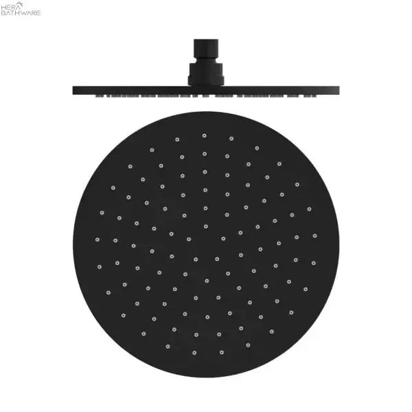 250MM Round Shower Head - Hera BathwareMatte Black