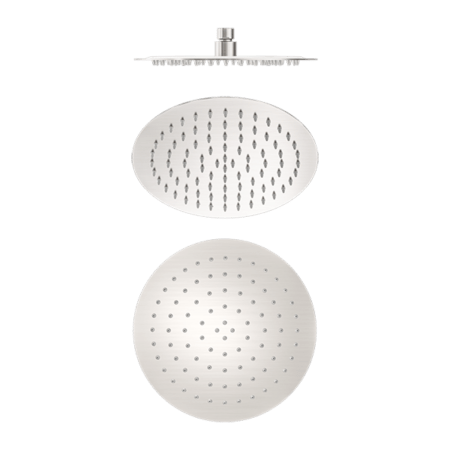 250mm Round Stainless Steel Shower Head - Hera BathwareBrushed Nickel