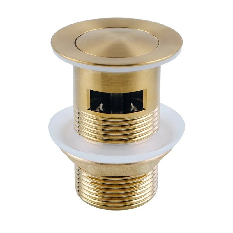 32/40mm Brass Basin Pop Up Waste with/without Overflow - Hera BathwareBrushed BrassWith overflow
