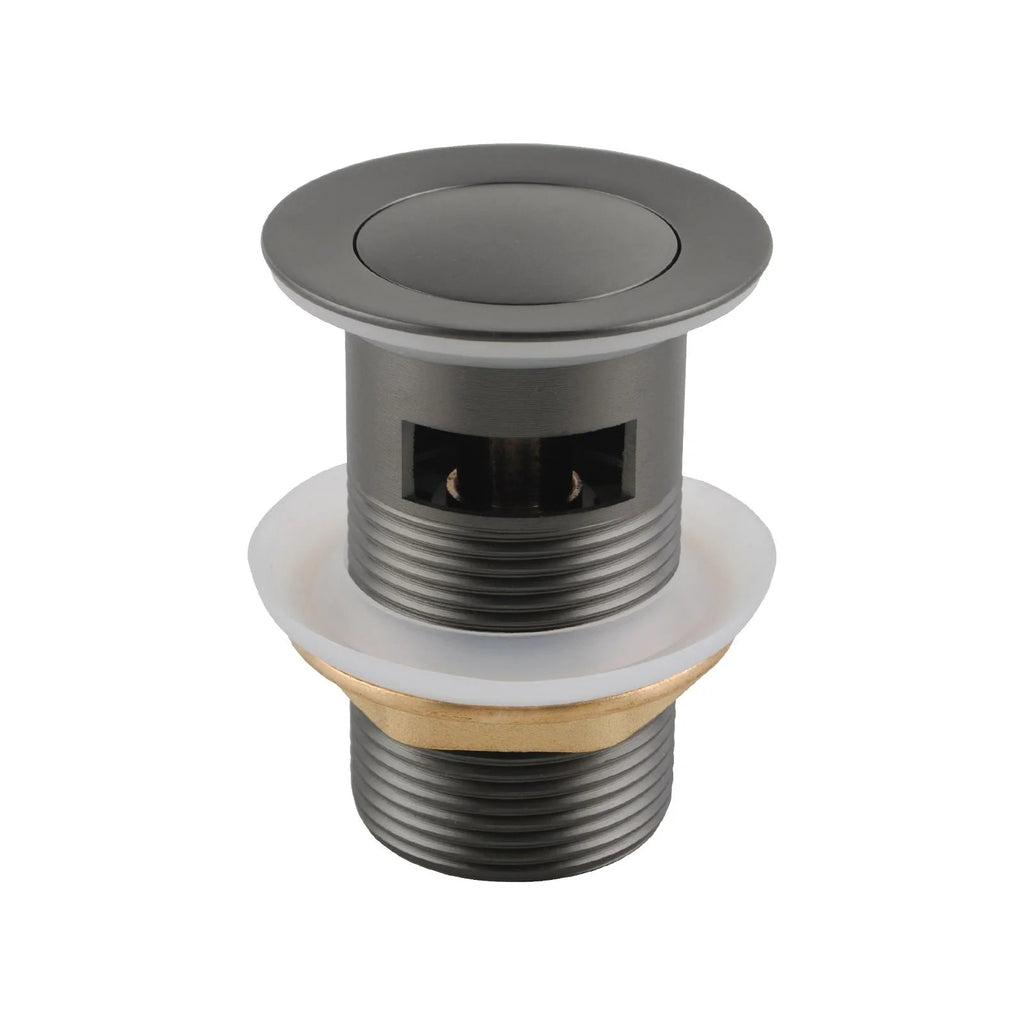 32/40mm Brass Basin Pop Up Waste with/without Overflow - Hera BathwareGun MetalWith overflow