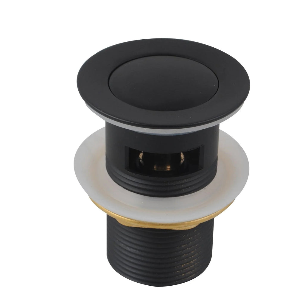 32/40mm Brass Basin Pop Up Waste with/without Overflow - Hera BathwareMatte BlackWith overflow