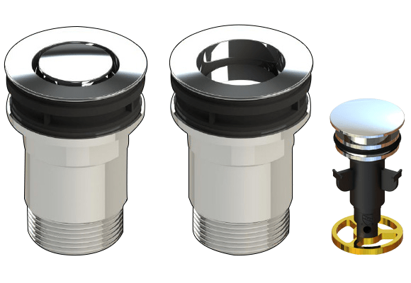 40mm Bath Bend Pop Down with Connector 21831 | Art Australia - Hera BathwareChrome