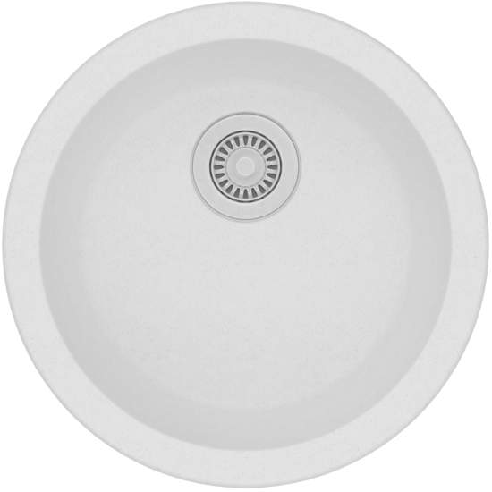 460mm Granite Quartz Stone Round Kitchen Sink - Hera BathwareWhite