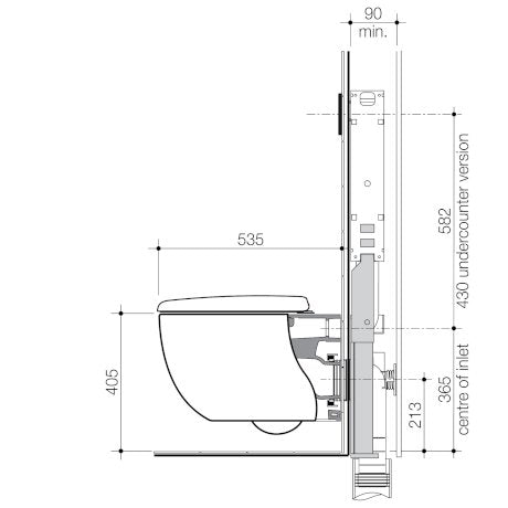 CONTURA II Cleanflush® Invisi Serise II® Wall Hung toilet suite - Hera Bathware