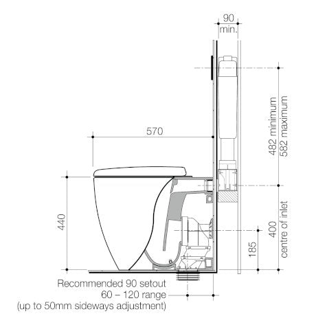 CONTURA II Cleanflush® Invisi Serise II® Wall Faced toilet suite - Hera Bathware