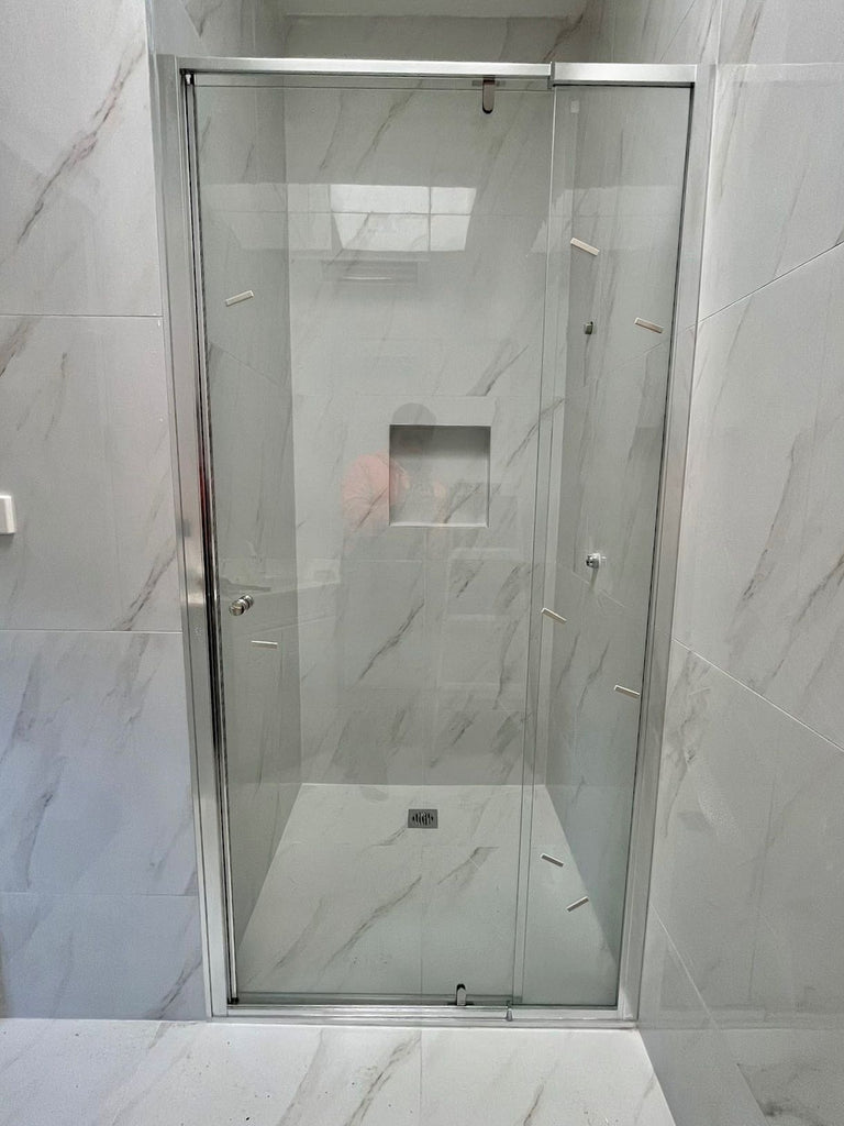6mm Semi - Frameless Pivot Screen Chrome | Convex - Hera Bathware820 - 900mm