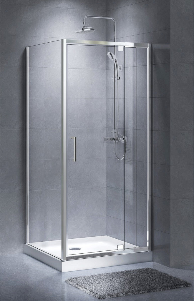 6mm Semi - Frameless Shower Screen Chrome | Polymore - Hera Bathware820x820