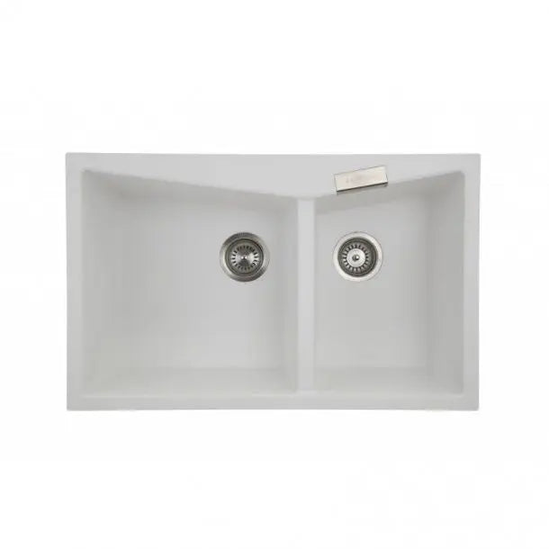 Hera Bathware 800mm Double Bowl Granite Kitchen Sink Top/Flush Mount 903.70 at Hera Bathware