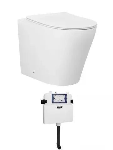 Inspire Bathware ALZANO Tornado Rimless Wall Face Toilet | Matte White | R&T Cistern Set (Copy) | Hera Bathware