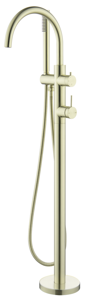 Mica Freestanding Bath Mixer with Hand Shower - Hera Bathware