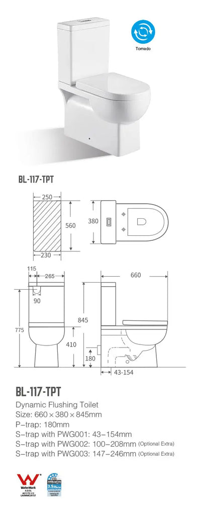 Hera Bathware BL-117-TPT 268.00 at Hera Bathware