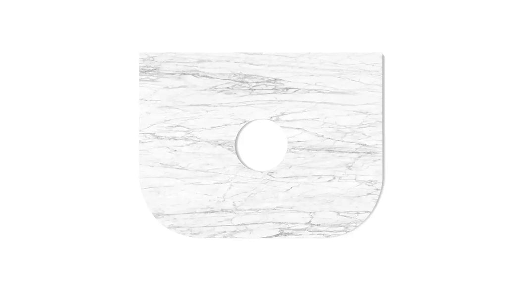 Otti BONDI NATURAL CARRARA WHITE MARBLE 600X460X18MM - NTH OR 12 TH ONLY | Hera Bathware