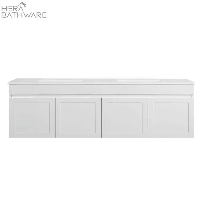 Sunny Group Paris Matte White / Black Shaker Wall Hung Vanity 1800mm | Hera Bathware