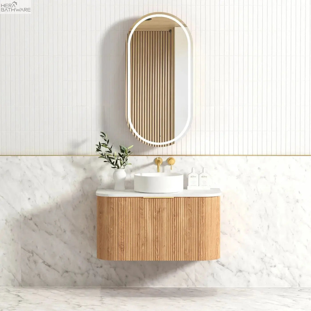 Otti Bondi Woodland Oak Wall Hung Vanity | Hera Bathware