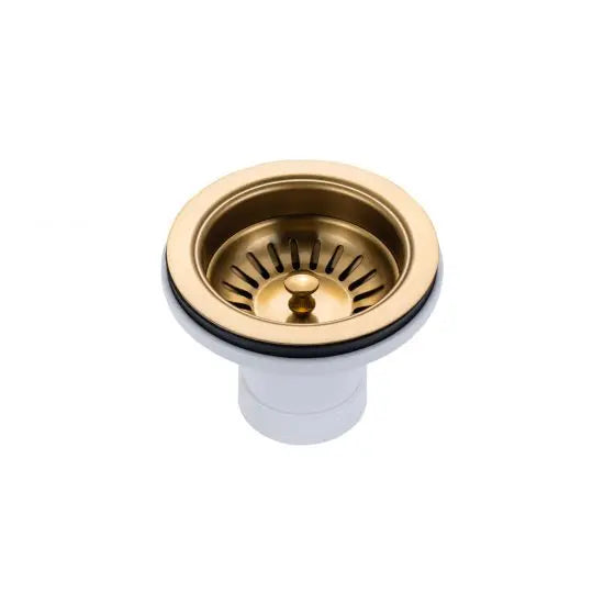 Hera Bathware Brushed Gold 250x450x215mm 1.2mm Handmade Top/Undermount Single Bowl Kitchen Sink 559.30 at Hera Bathware