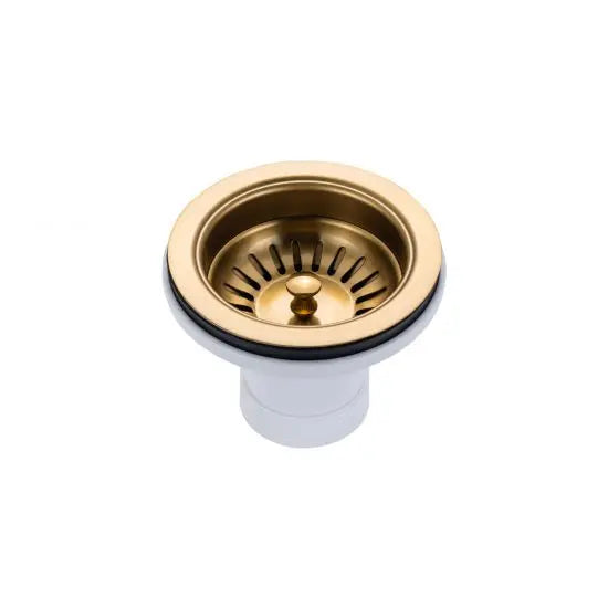 Hera Bathware Brushed Gold 510x450x230mm 1.2mm Handmade Top/Undermount Single Bowl Kitchen/Laundry Sink 573.30 at Hera Bathware