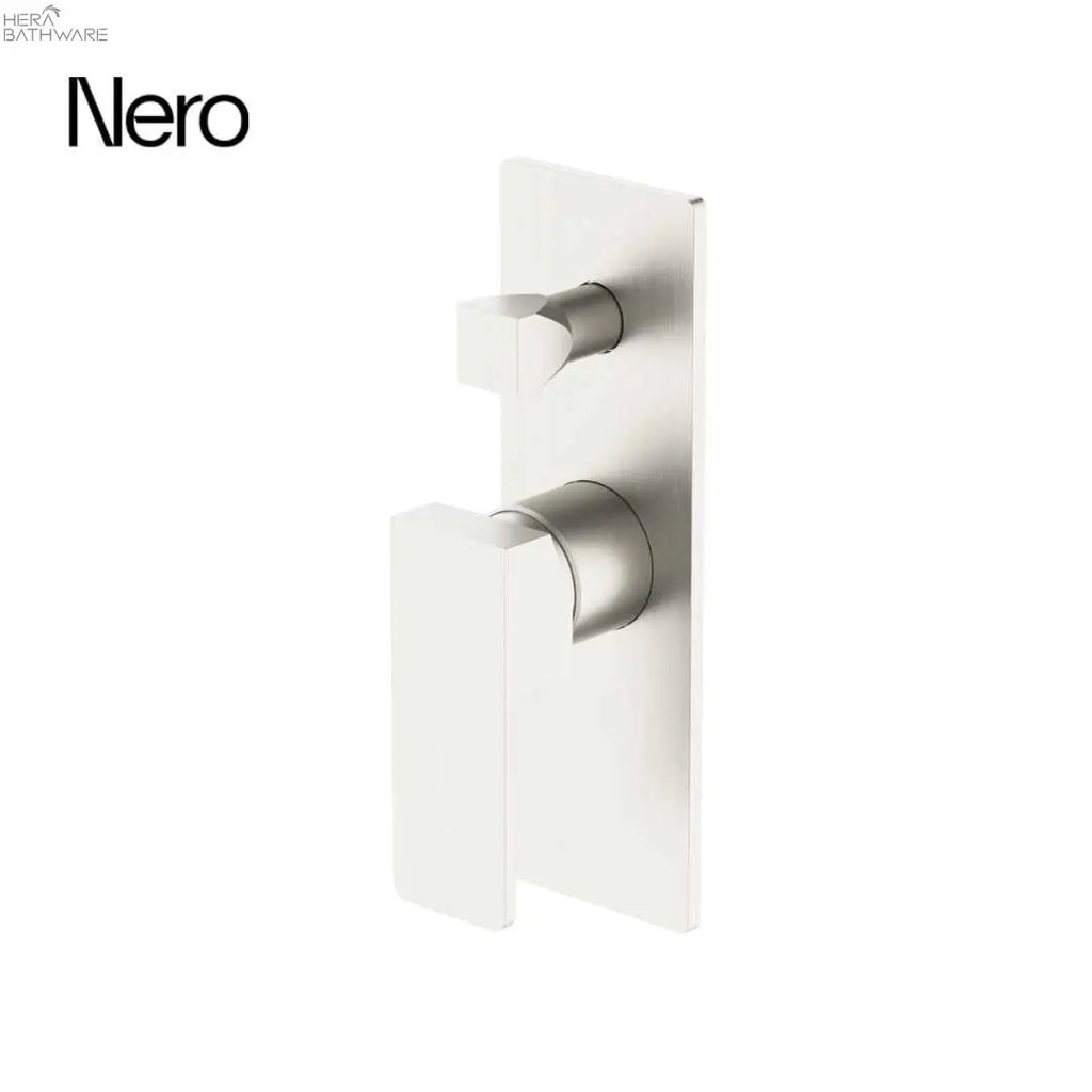 Nero Tapware | CELIA Shower Mixer with Diverter - Brushed Nickel 249.48 at Hera Bathware