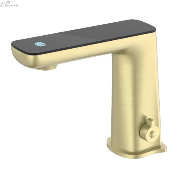 Nero CLAUDIA Sensor Basin Mixer - Brushed Gold Black 801.90 at Hera Bathware