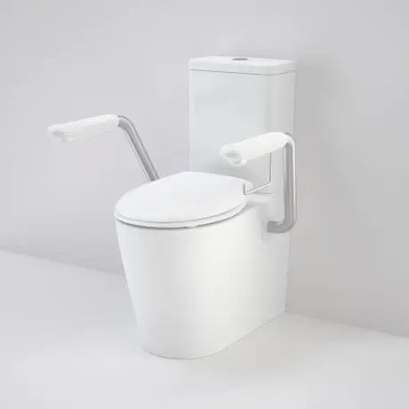 Caroma Care 660 Cleanflushed® WFCC Easy Height suite with Armrests and DF Seat 2508.00 at Hera Bathware