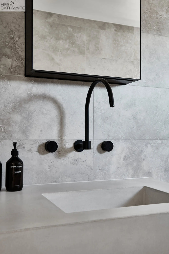 Meir Circular Wall Taps - Polished Chrome | Hera Bathware