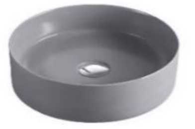 Hera Bathware Concrete Grey Fine Ceramic Round Basin 355*355*120  at Hera Bathware