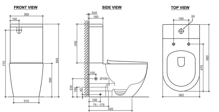 Inspire Bathware Copy of VOGHERA TORNADO TOILET SUITE - GEBERIT Cistern | Hera Bathware