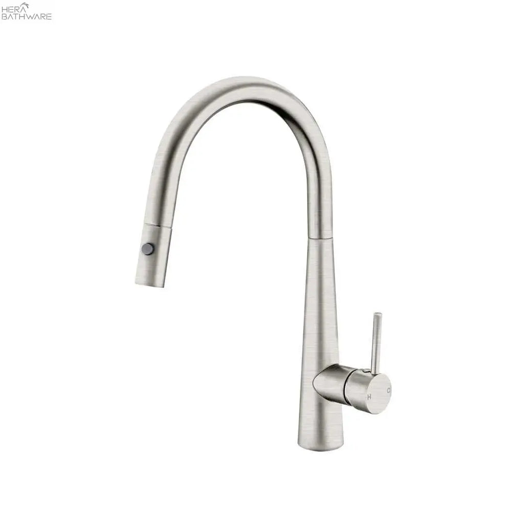 Nero DOLCE Pull-Out Sink Mixer with Vegie spray function - Brushed Nickel  at Hera Bathware