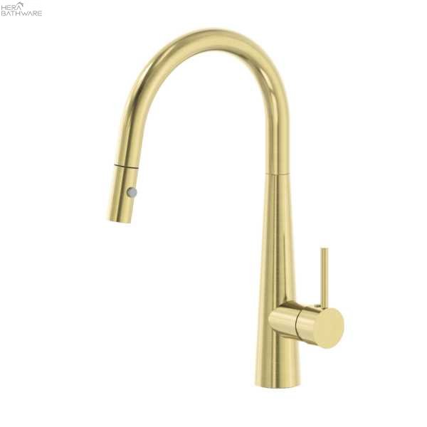Nero DOLCE Pull-Out Sink Mixer with Vegie spray function - Brushed Gold 534.60 at Hera Bathware