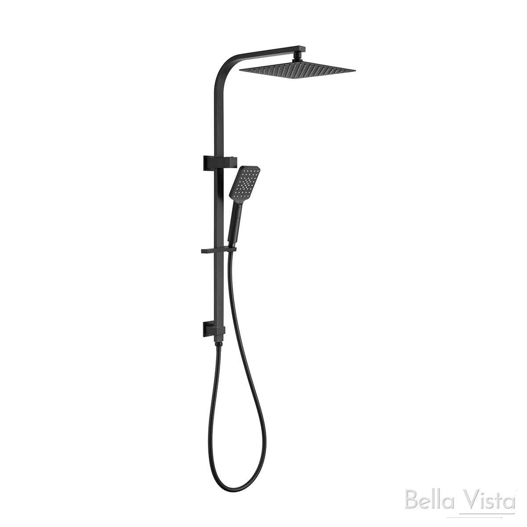 Bella-Vista Dual Shower Rail with Rain Fall Head - Square 0.00 at Hera Bathware