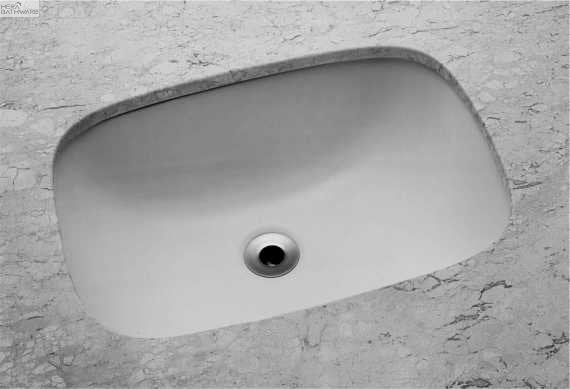 Hera Bathware Emilia Rectangular Undercounter Vanity Basin 505x370mm | Hera Bathware