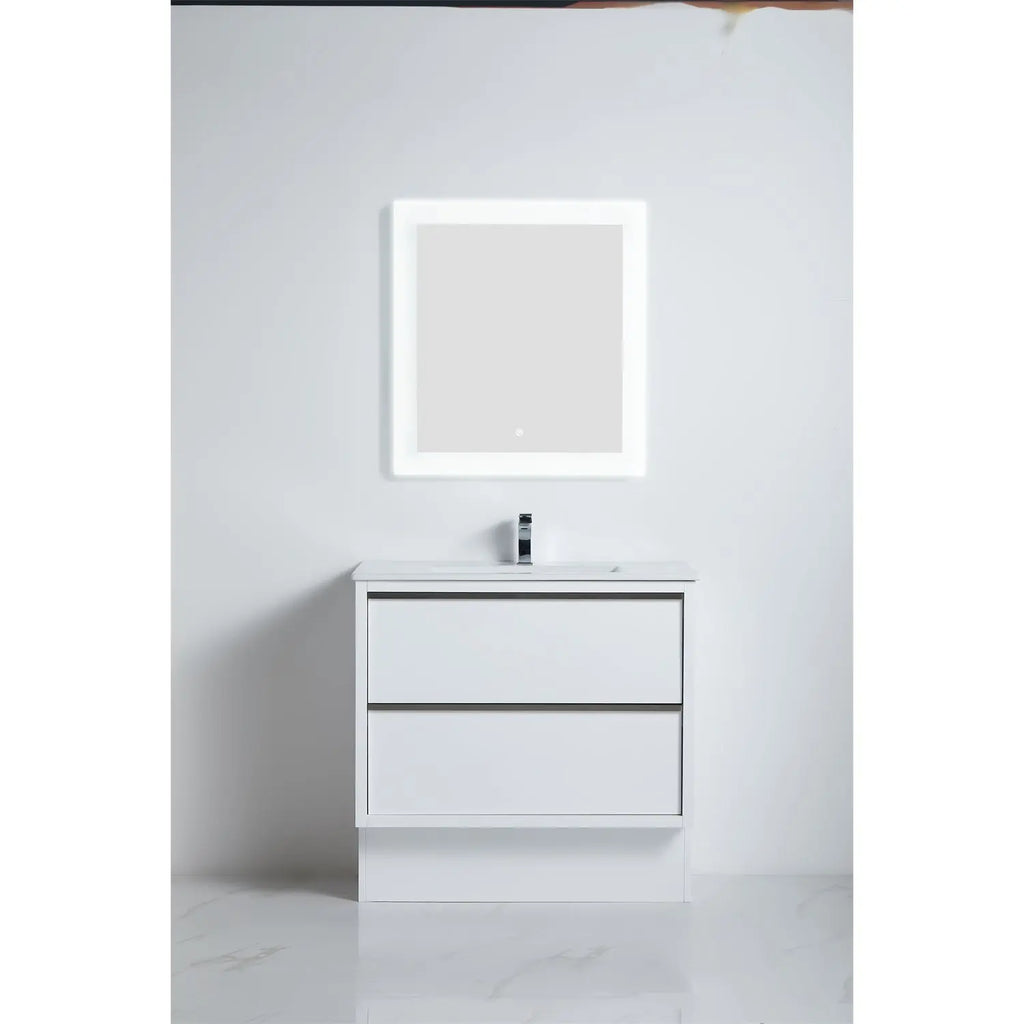 BNK Erica Gloss White Bathroom Vanity with Long Drawers handle - 600/750/900/1200/1500mm 590.00 at Hera Bathware