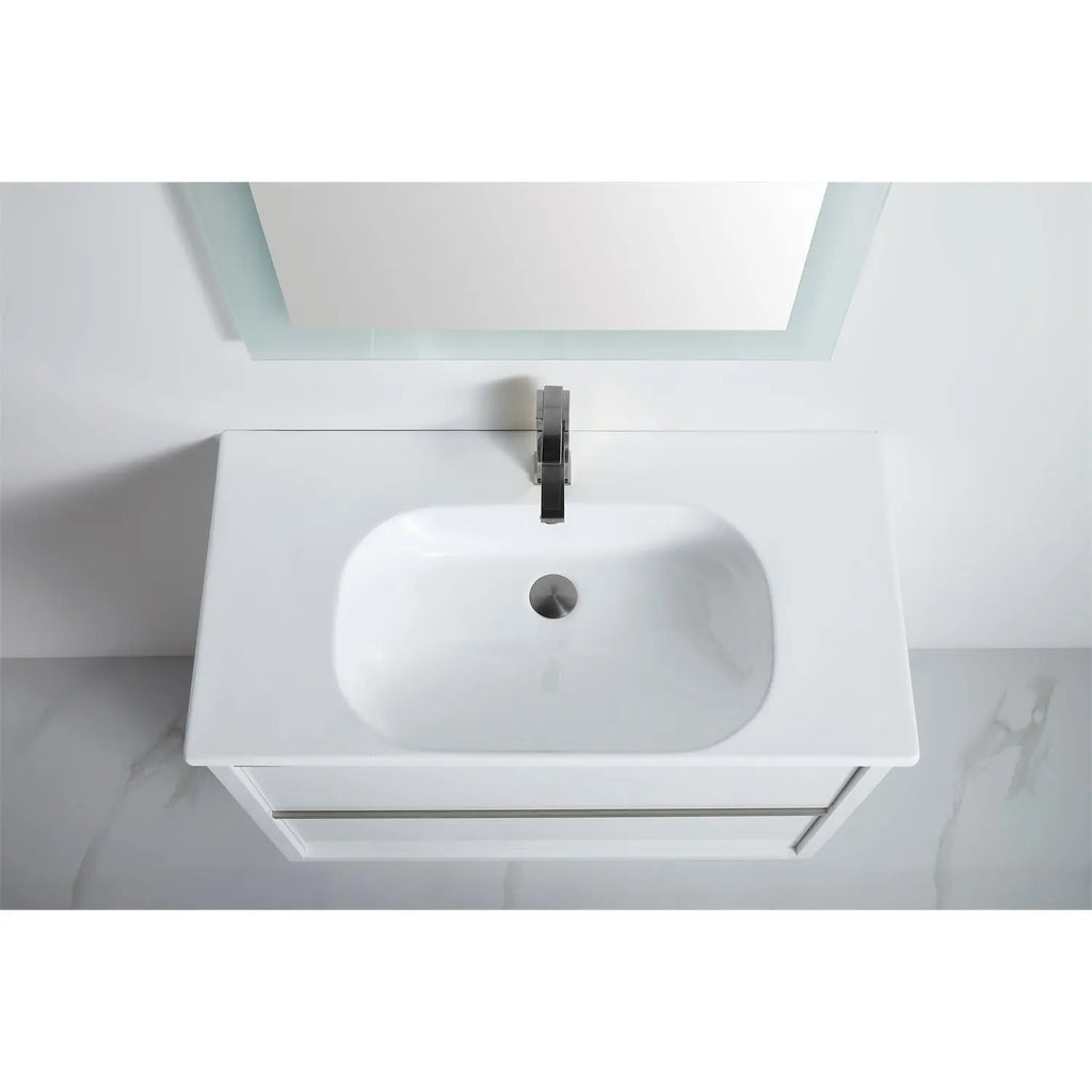 BNK Erica Gloss White Bathroom Vanity with Long Drawers handle - 600/750/900/1200/1500mm 808.00 at Hera Bathware