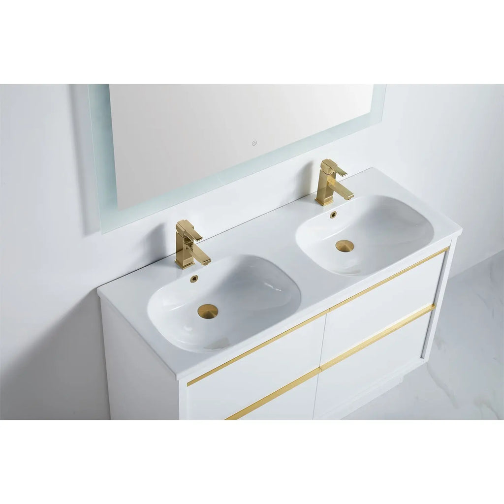 BNK Erica Gloss White Bathroom Vanity with Long Drawers handle - 600/750/900/1200/1500mm 1211.00 at Hera Bathware